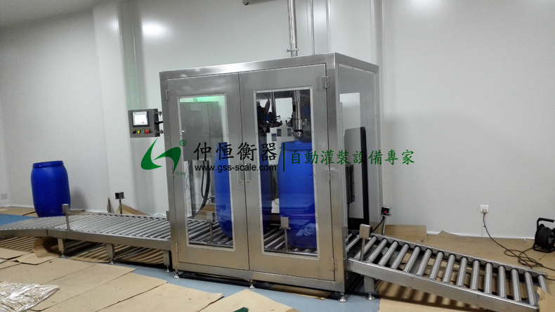仲恒GAF-300SM自動灌裝線客戶現場安裝展示1